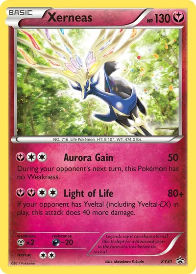 Xerneas - Promos de XY - ilustração de Kouki Saitou