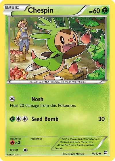 Chespin - Turbo Revolução - ilustração de Megumi Mizutani