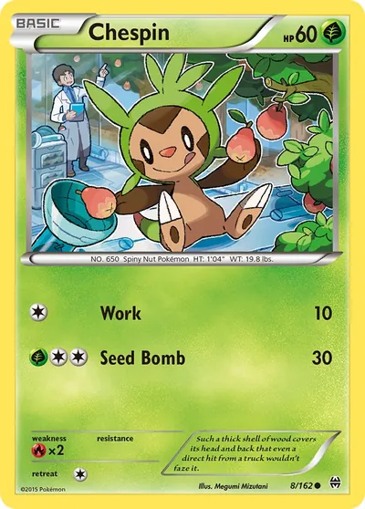 Chespin - Turbo Revolução - ilustração de Megumi Mizutani