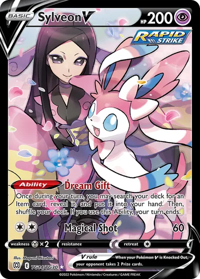 Sylveon V - Astros Cintilantes - ilustração de Megumi Mizutani