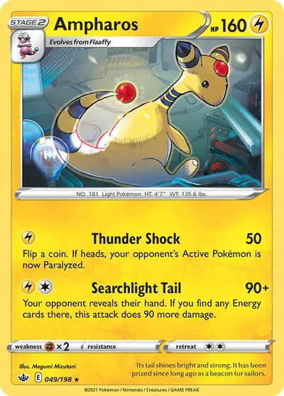Ampharos - Reinado Arrepiante - ilustração de Megumi Mizutani