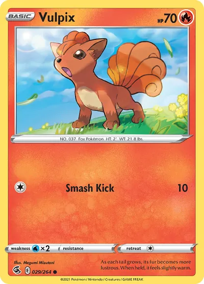 Vulpix - Golpe Fusão - ilustração de Megumi Mizutani
