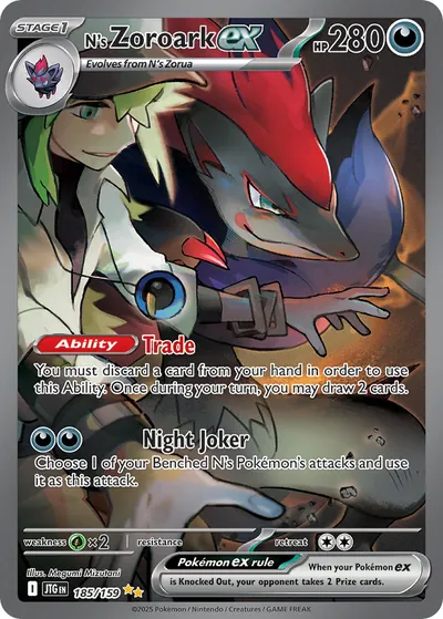 Zoroark ex do N - Amigos da Jornada - ilustração de Megumi Mizutani