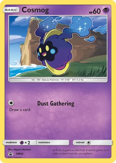 Cosmog - Promos de Sol e Lua - ilustração de Megumi Mizutani