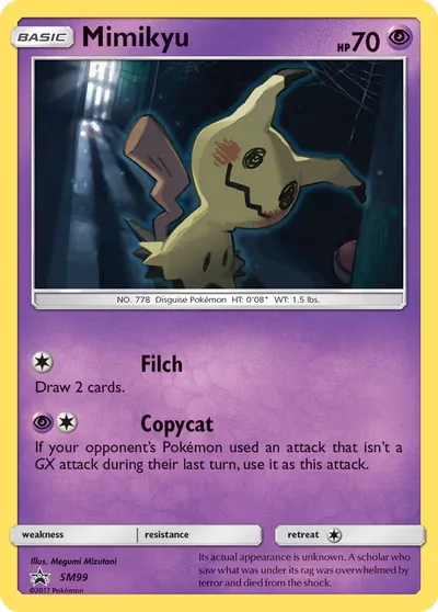 Mimikyu - Promos de Sol e Lua - ilustração de Megumi Mizutani