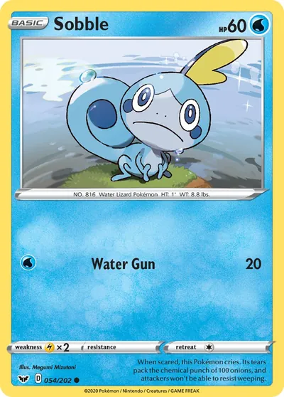 Sobble - Espada e Escudo - ilustração de Megumi Mizutani