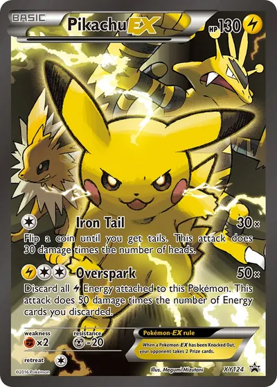 Pikachu-EX - Promos de XY - ilustração de Megumi Mizutani