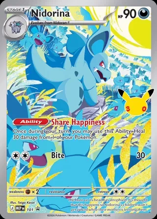 Nidorina promo Mega Evolution Promos 101