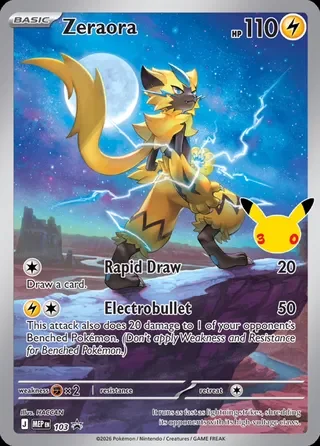 Zeraora promo Mega Evolution Promos 103