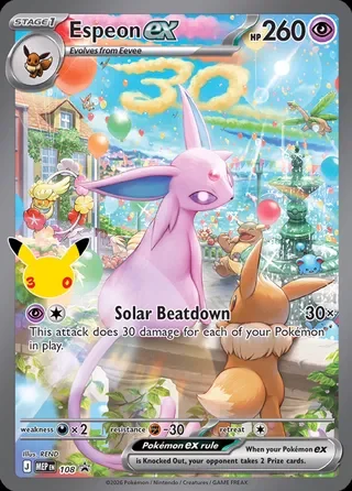Espeon ex promo Mega Evolution Promos 108