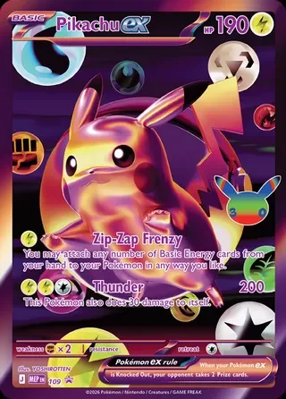 Pikachu ex promo Mega Evolution Promos 109
