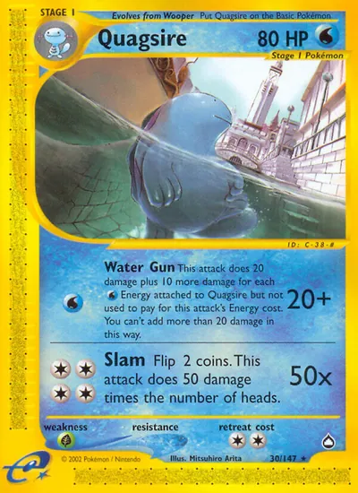 Quagsire - Aquapolis - ilustração de Mitsuhiro Arita