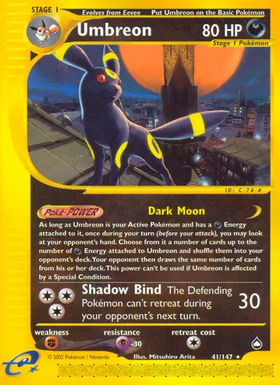Umbreon - Aquapolis - ilustração de Mitsuhiro Arita