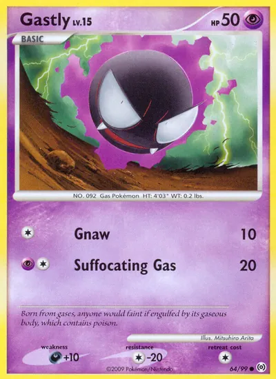 Gastly - Arceus - ilustração de Mitsuhiro Arita
