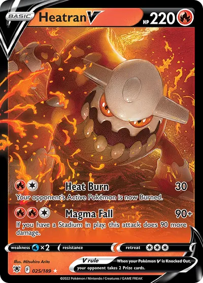 Heatran-V - Estrelas Radiantes - ilustração de Mitsuhiro Arita
