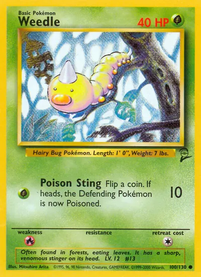 Weedle - Base Set 2 - ilustração de Mitsuhiro Arita