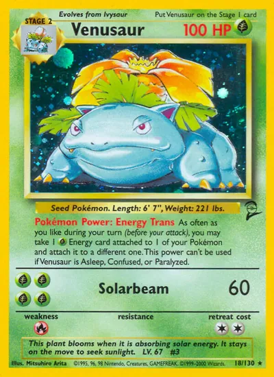Venusaur - Base Set 2 - ilustração de Mitsuhiro Arita