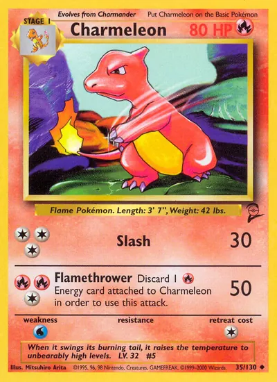 Charmeleon - Base Set 2 - ilustração de Mitsuhiro Arita