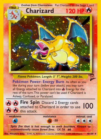 Charizard - Base Set 2 - ilustração de Mitsuhiro Arita