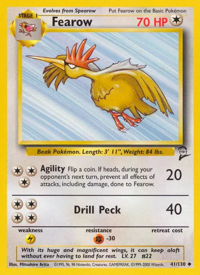 Fearow - Base Set 2 - ilustração de Mitsuhiro Arita