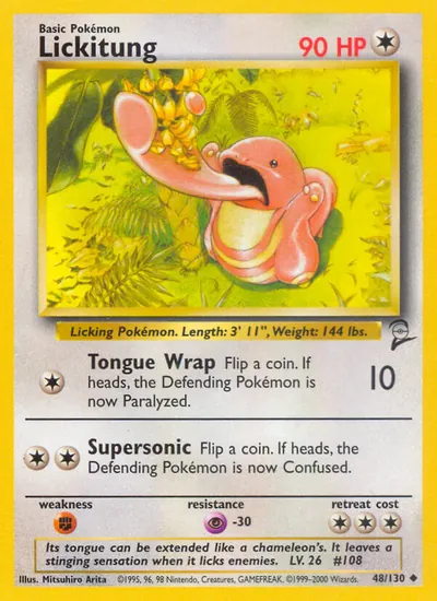 Lickitung - Base Set 2 - ilustração de Mitsuhiro Arita