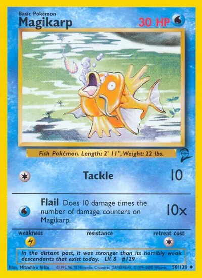 Magikarp - Base Set 2 - ilustração de Mitsuhiro Arita