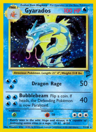 Gyarados - Base Set 2 - ilustração de Mitsuhiro Arita