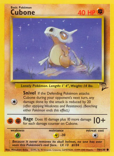 Cubone - Base Set 2 - ilustração de Mitsuhiro Arita