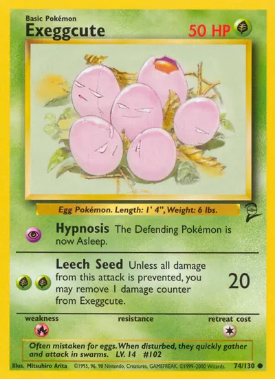 Exeggcute - Base Set 2 - ilustração de Mitsuhiro Arita