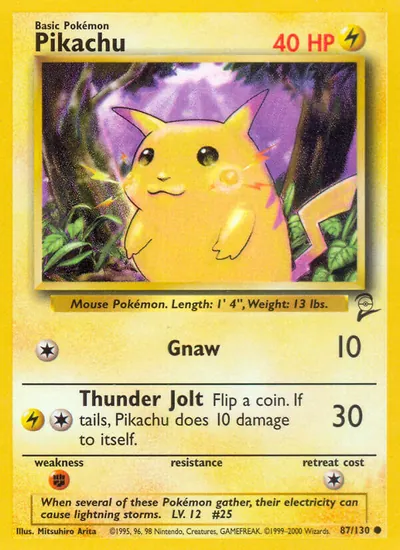 Pikachu - Base Set 2 - ilustração de Mitsuhiro Arita