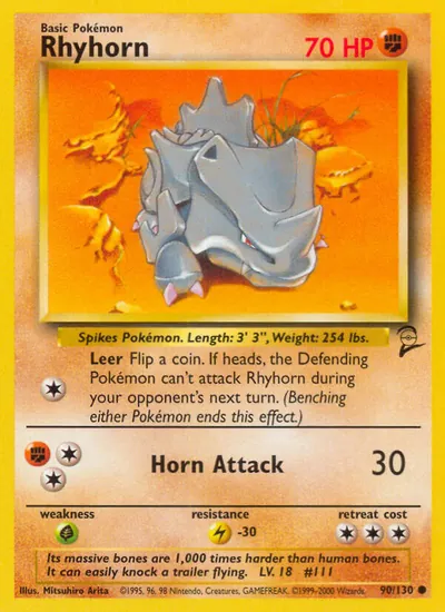 Rhyhorn - Base Set 2 - ilustração de Mitsuhiro Arita