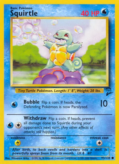 Squirtle - Base Set 2 - ilustração de Mitsuhiro Arita