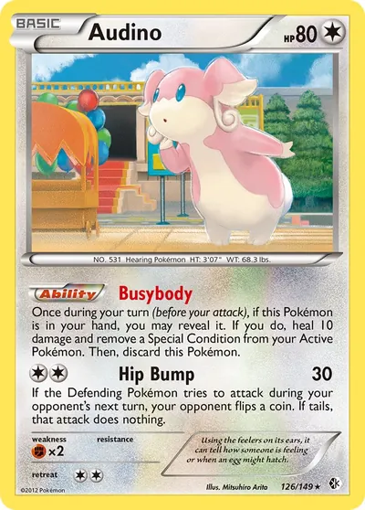 Audino - Fronteiras Cruzadas - ilustração de Mitsuhiro Arita