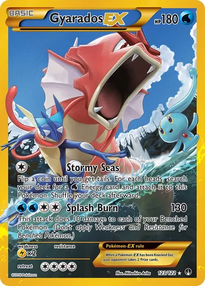Gyarados-EX - Turbo Colisão - ilustração de Mitsuhiro Arita