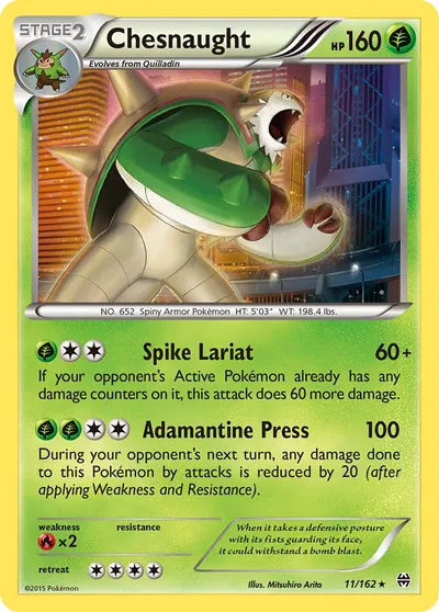 Chesnaught - Turbo Revolução - ilustração de Mitsuhiro Arita