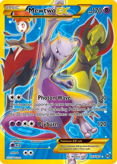Mewtwo-EX - Turbo Revolução - ilustração de Mitsuhiro Arita