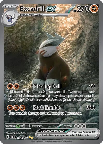 Excadrill ex - Raio Preto - ilustração de Mitsuhiro Arita