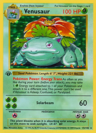 Venusaur - Coleção Básica - ilustração de Mitsuhiro Arita