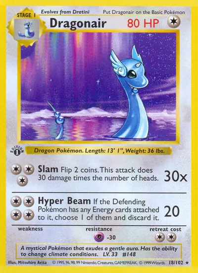 Dragonair - Coleção Básica - ilustração de Mitsuhiro Arita