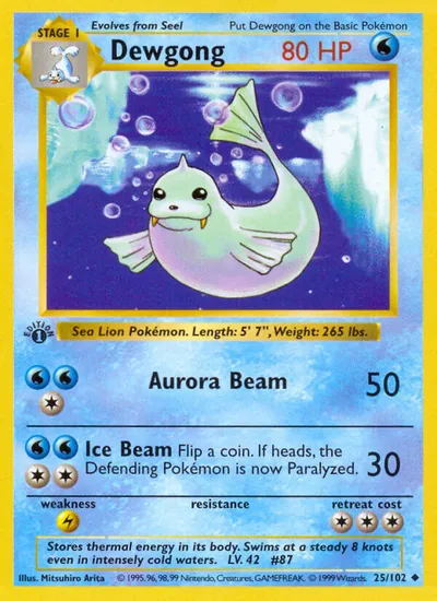 Dewgong - Coleção Básica - ilustração de Mitsuhiro Arita