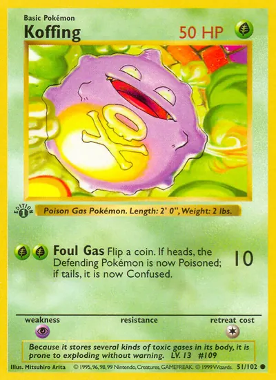 Koffing - Coleção Básica - ilustração de Mitsuhiro Arita