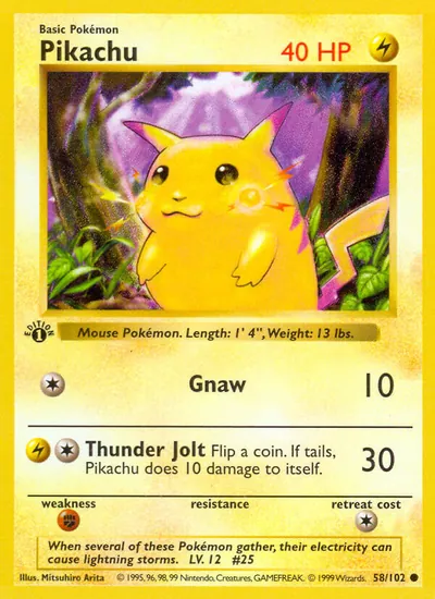 Pikachu - Coleção Básica - ilustração de Mitsuhiro Arita