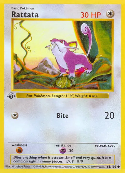 Rattata - Coleção Básica - ilustração de Mitsuhiro Arita