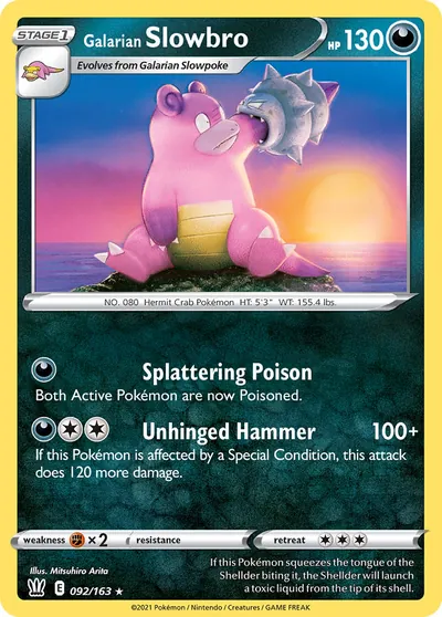 Slowbro de Galar - Estilos de Batalha - ilustração de Mitsuhiro Arita