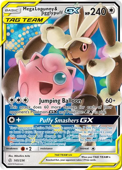 Mega Lopunny e Jigglypuff-GX - Eclipse Cósmico - ilustração de Mitsuhiro Arita
