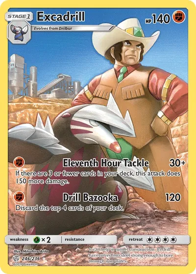 Excadrill - Eclipse Cósmico - ilustração de Mitsuhiro Arita