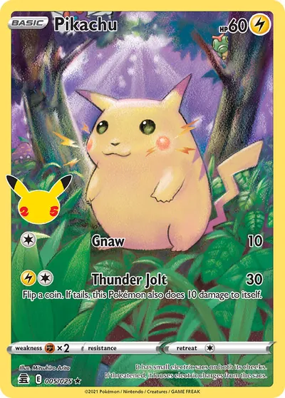 Pikachu - Celebrações - ilustração de Mitsuhiro Arita