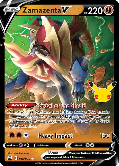 Zamazenta-V - Celebrações - ilustração de Mitsuhiro Arita
