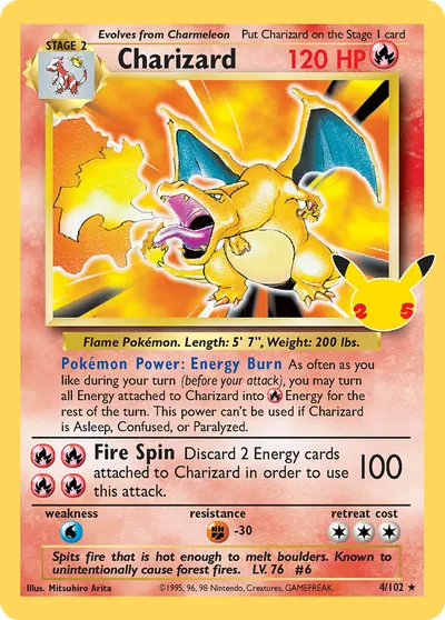 Charizard - Celebrações - ilustração de Mitsuhiro Arita