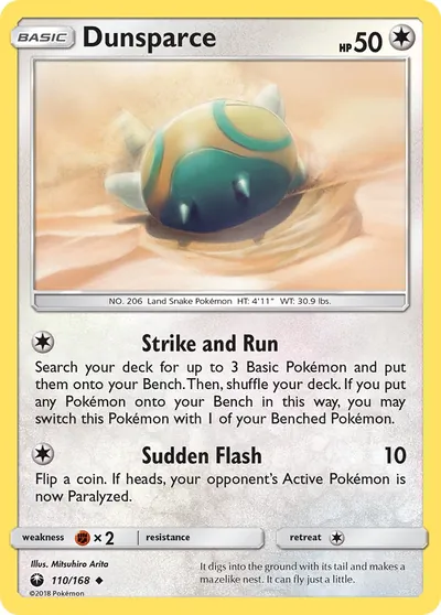 Dunsparce - Tempestade Celestial - ilustração de Mitsuhiro Arita